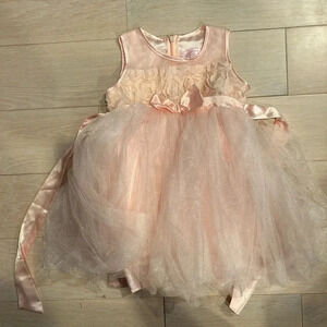 Popatu peachy 3d floral tutu dress